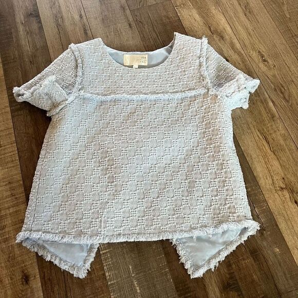 JOA BABY BLUE WOVEN TOP size S - Picture 1 of 6